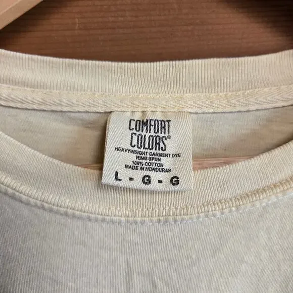 Old Row Bar Tshirt Frat Yellow Comfort Colors Shirt Large Unisex College Party - Picture 4 of 5